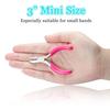 SPEEDWOX Mini Nippers, Small 3" Wire Cutter with Pink PVC Handle, Jewelry Pliers for Beading Jewelry Making DIY Craft Hobby Supplies