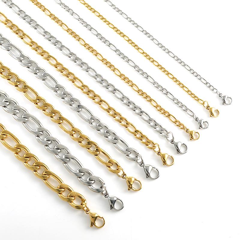 New Stainless Steel Titanium Steel NK3:1 Chain Chain American Vintage Hip Hop Cuban Punk Necklace