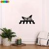 Vintage Black Butterfly Key Holder Metal Wall Art 5 Hooks Soul Wings Decor Gift