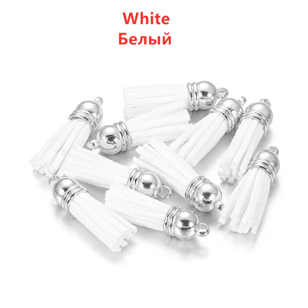 10/20Pcs 38mm Leather Tassel Fringe Keychain Strap Jewelry Fiber Fringe Suede Tassel Key Chains for DIY Jewelry Accessories