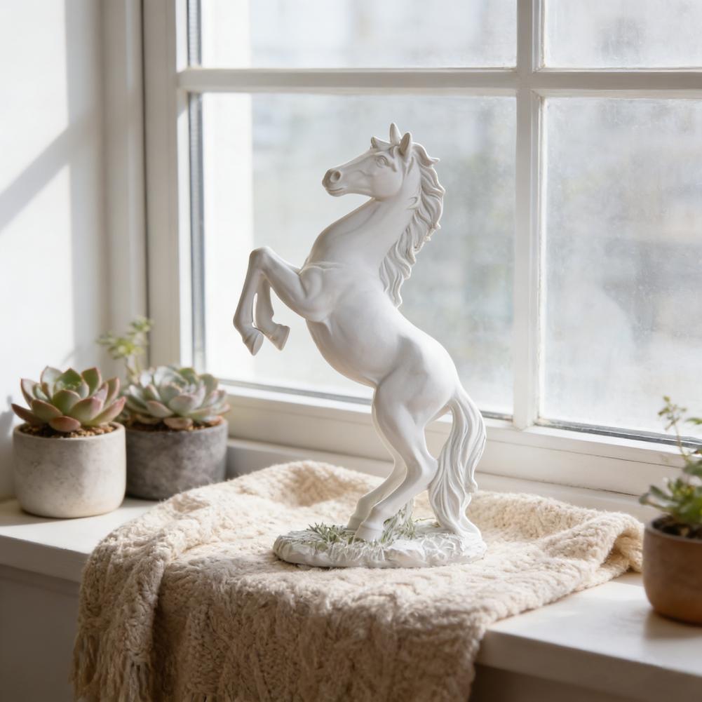 Horse Feng Shui Ornament Horse Desk Ornament Simulated Horse Figurine Resin Statue Fengshui Wealth Ornament Good Luck for Home