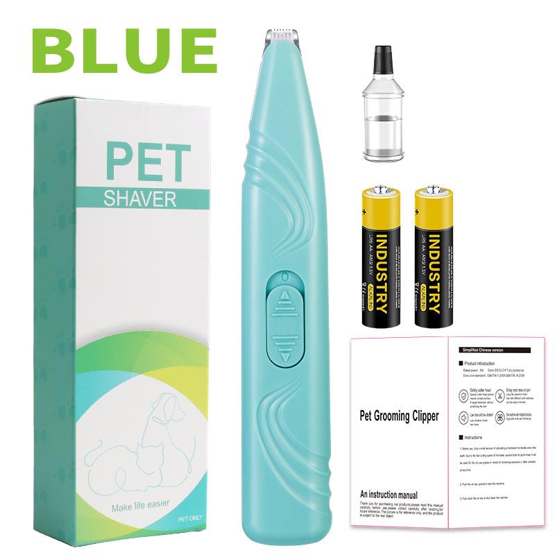 Pet Hair Trimmer Professional Electric Pet Clippers Pet Shaver Dog Paw Trimmer Cat Hair Grooming Pet Hair Cutter (Blue,Xs) синий