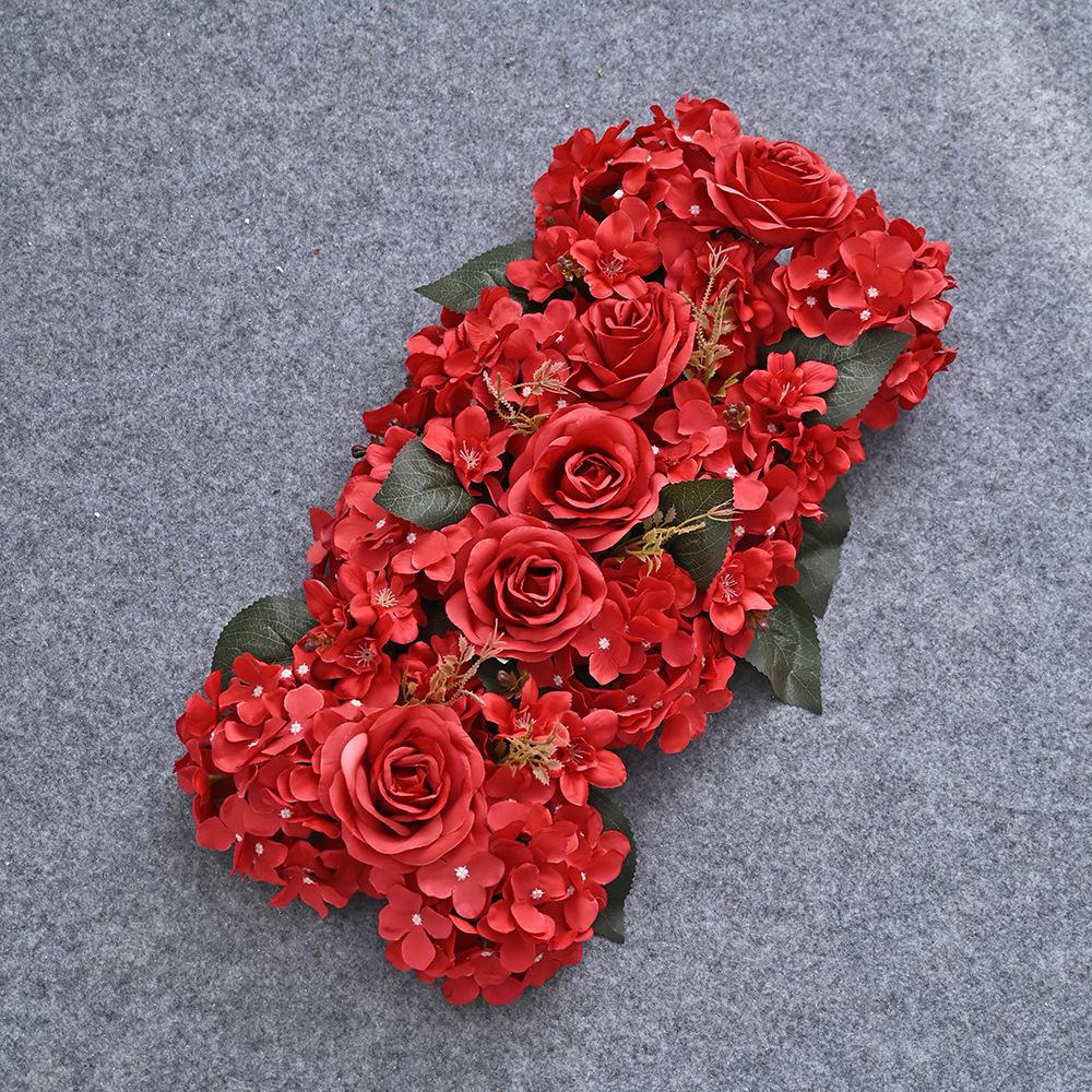 Wedding Flower Row Simulation Silk Flower Finished Flower Decoration L Eucalyptus Flower Row Runway Road Guide Wedding Flower Arrangement