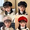 Childrens Wool Beret Hat With Warm Fleece Lining For Winter Kids Girls