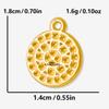 6pcs Simple Geometric Oval Water Droplets Real Gold Plated Stainless Steel Charms For Jewelry Making Supplies DIY Heart Pendant