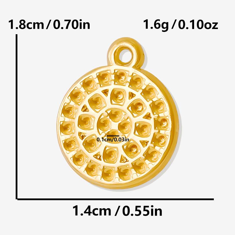 6pcs Simple Geometric Oval Water Droplets Real Gold Plated Stainless Steel Charms For Jewelry Making Supplies DIY Heart Pendant