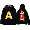 Felpe con Cappuccio per Bambini Ragazzo Ragazza Autunnali Alvin e i Chipmunks Felpe a Manica Lunga Verdi e Rosse