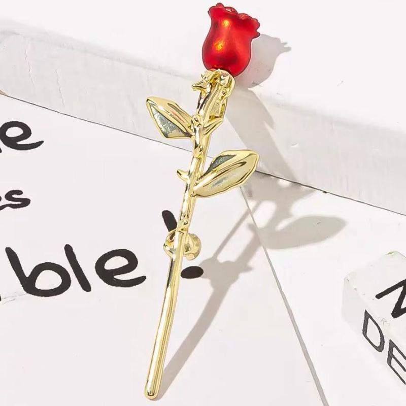 Autumn and Winter Coat Accessories Chest Flowers High-end Feeling Fixed Pins Rose Brooch