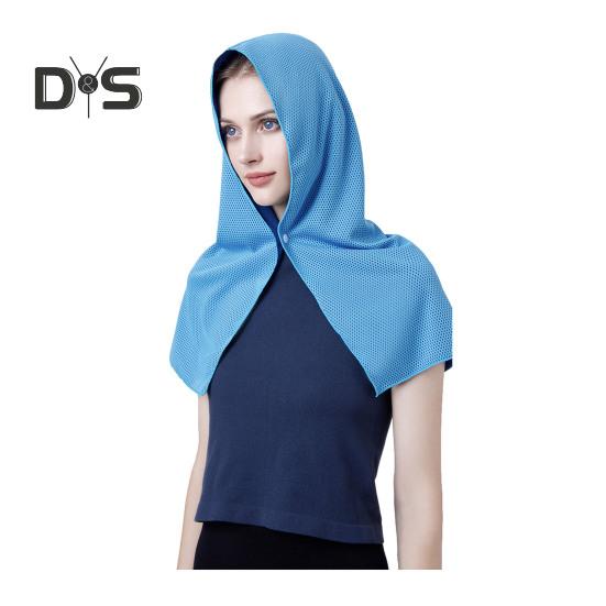 

Охлаждающий капюшон с застежкой на пуговицы, УФ-защитное полотенце, быстросохнущее, портативное, унисекс, для спортзала озеро синий