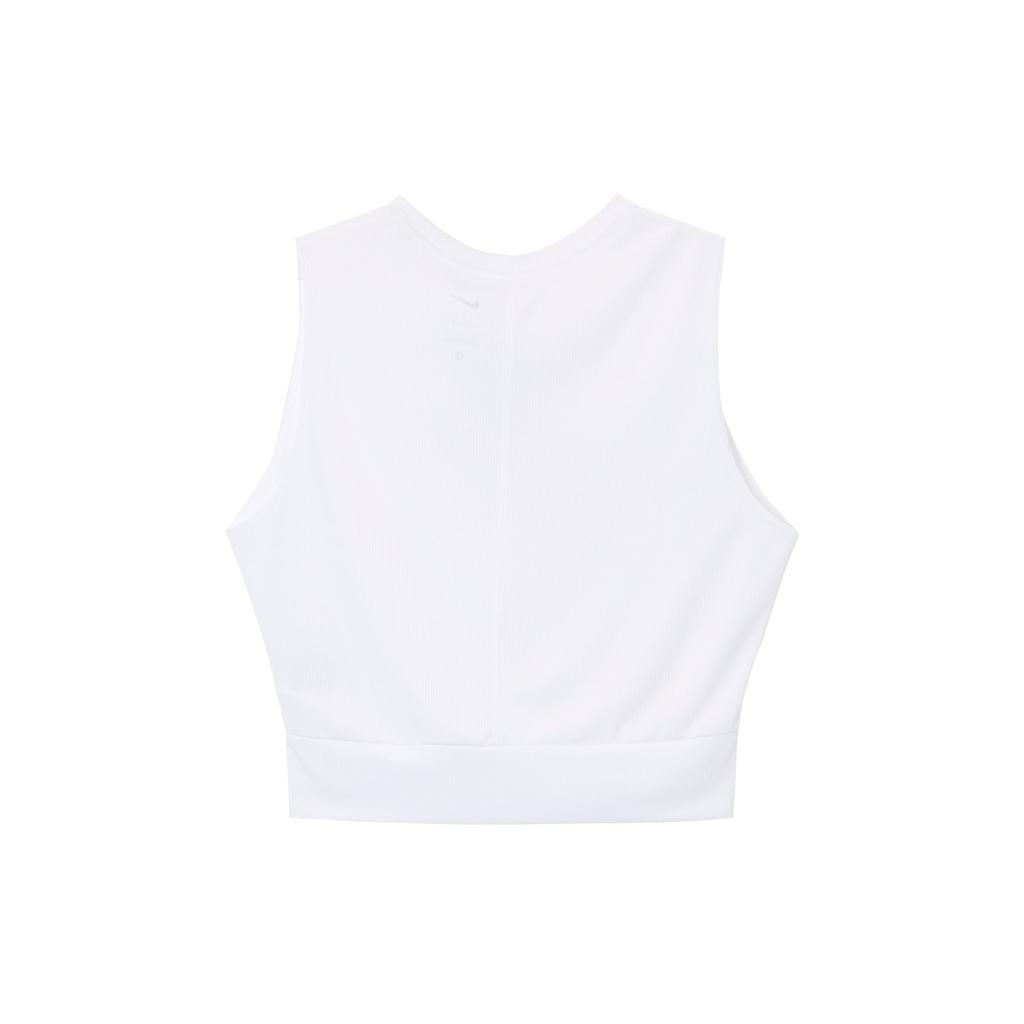 Nike Solid Logo Print Crop Tank Top Women tops White 930493-100