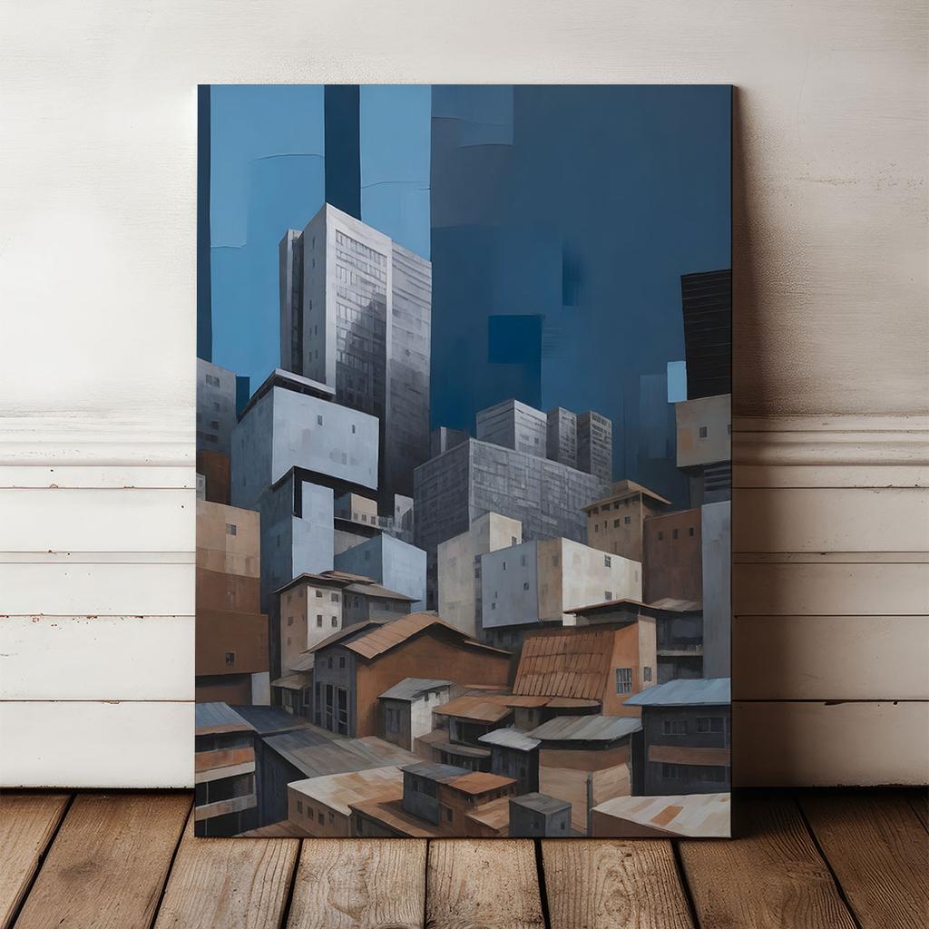 Canvas Painting Buildings Architecture