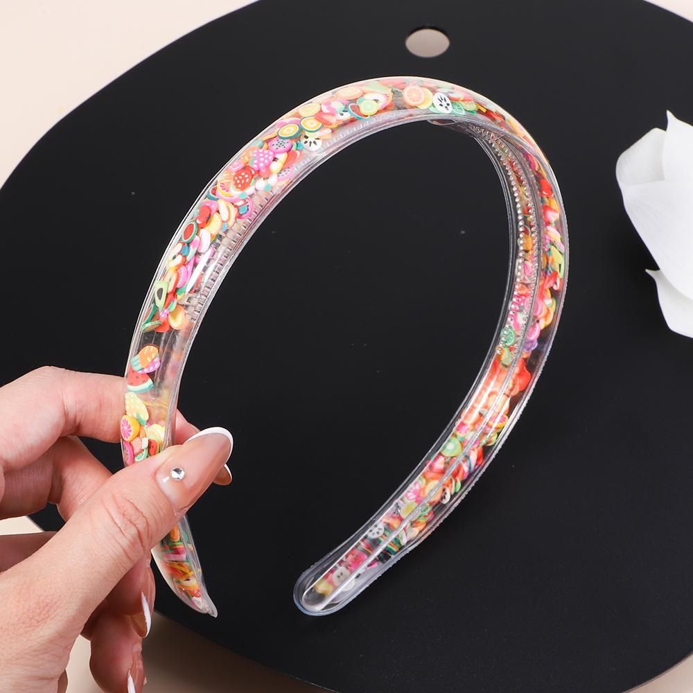 

Прозрачные повязки на голову с зыбучим песком для детей, модные повязки для волос с блестками и зубами, ободок, обручи для волос, аксессуары для волос