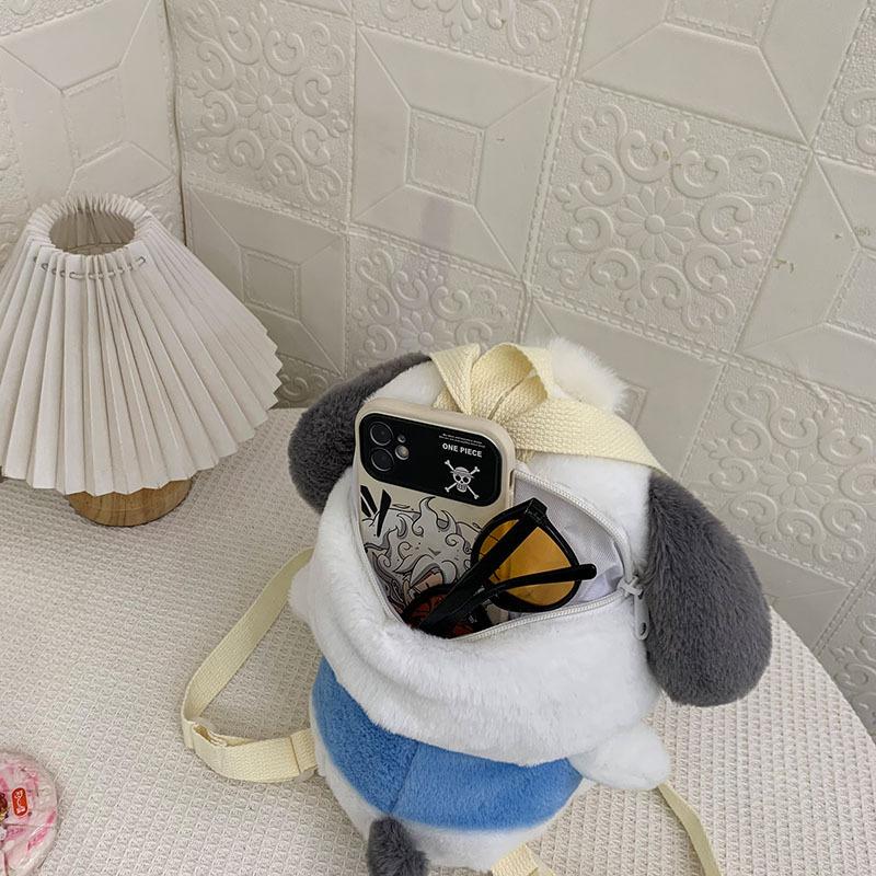 Fashion Cartoon Backpack Doll Plush Toy Bag Super Soft Doll Student Bag Holiday Gift Bag