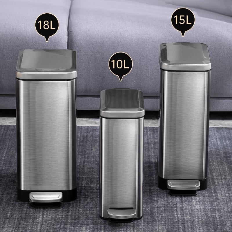Gooley Stainless Steel Slim Pedal Trash Can