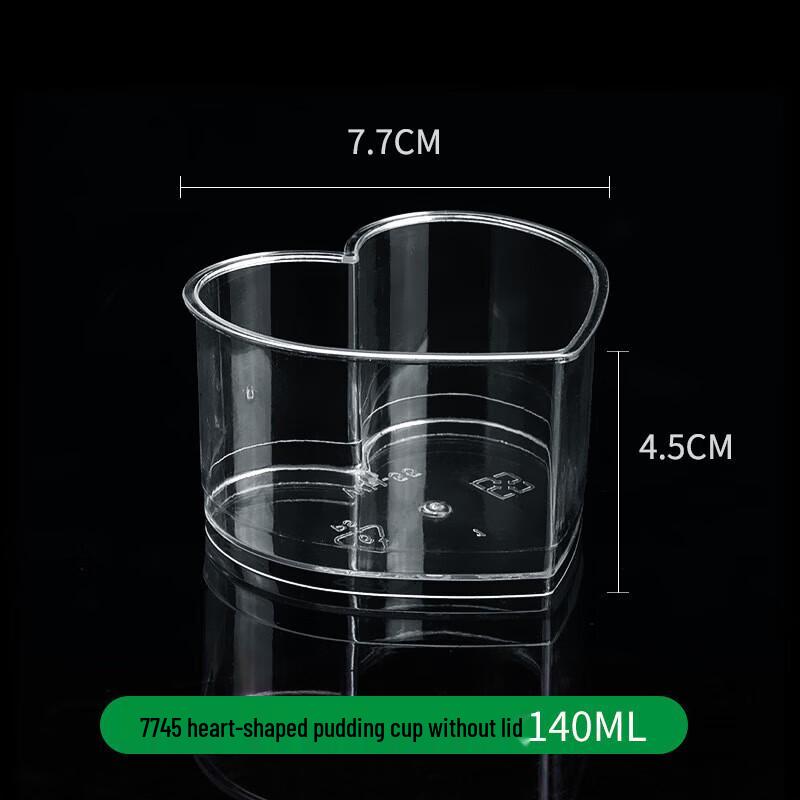 Heart-Shaped Clear Dessert Cups