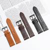 Men's Genuine Leather Watch Strap - Breathable Double-Sided Top Layer Cowhide with Interchangeable Ears