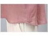 Summer 2025 Retro Embroidered Ramie Blouse: Women's Chic Color Block Age-Reducing Shirt