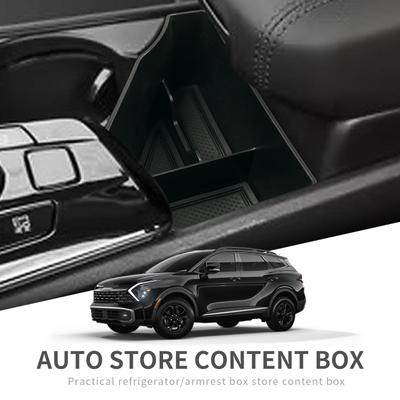 For Kia Sportage NQ5 2025 - 2025 Car Center Console Armrest Storage Box Tray Organizer Accessories Tidying Black