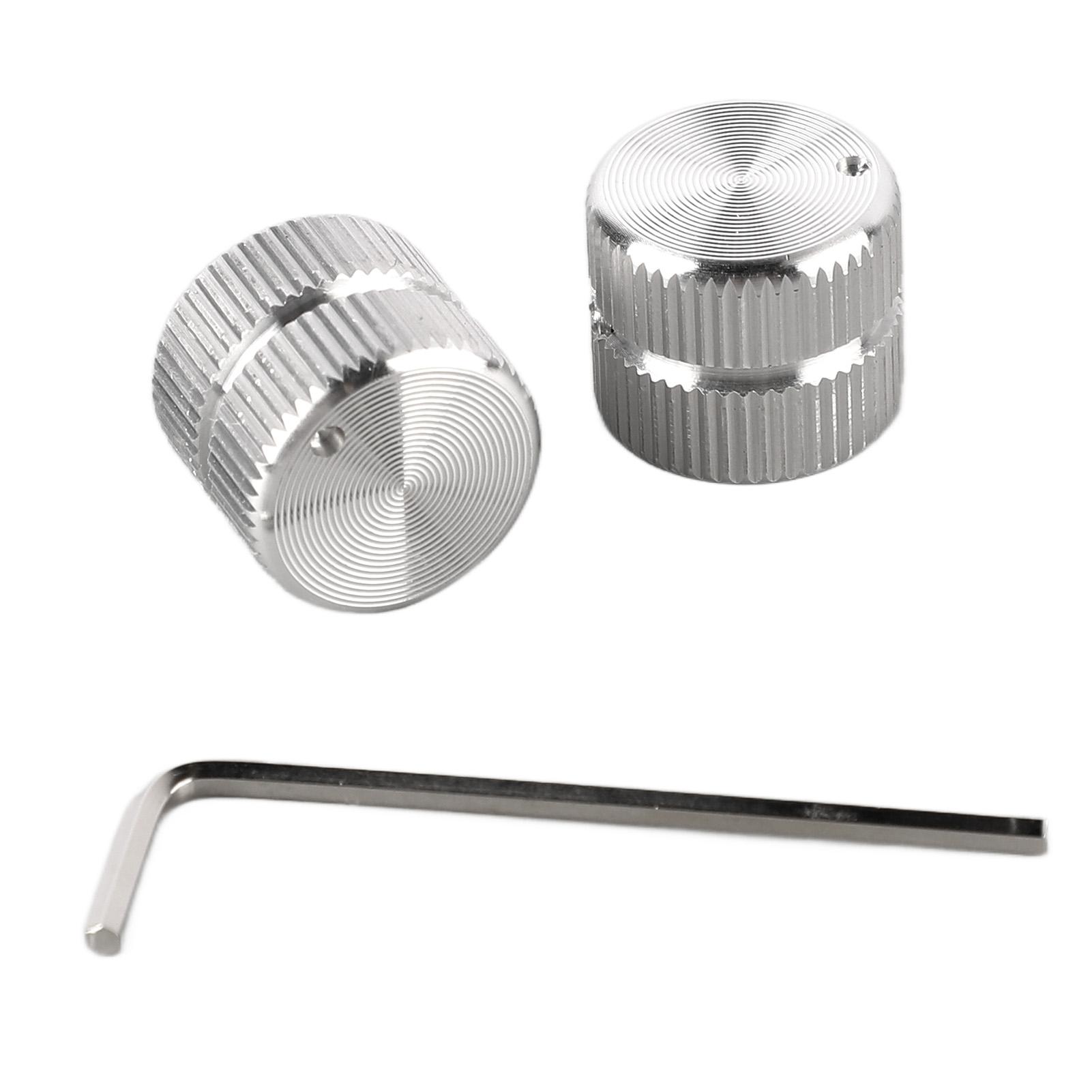 

2 Pcs Guitar Tone Volume Knob Metal Metal Electric Guitar Bass Potentiometer Knob