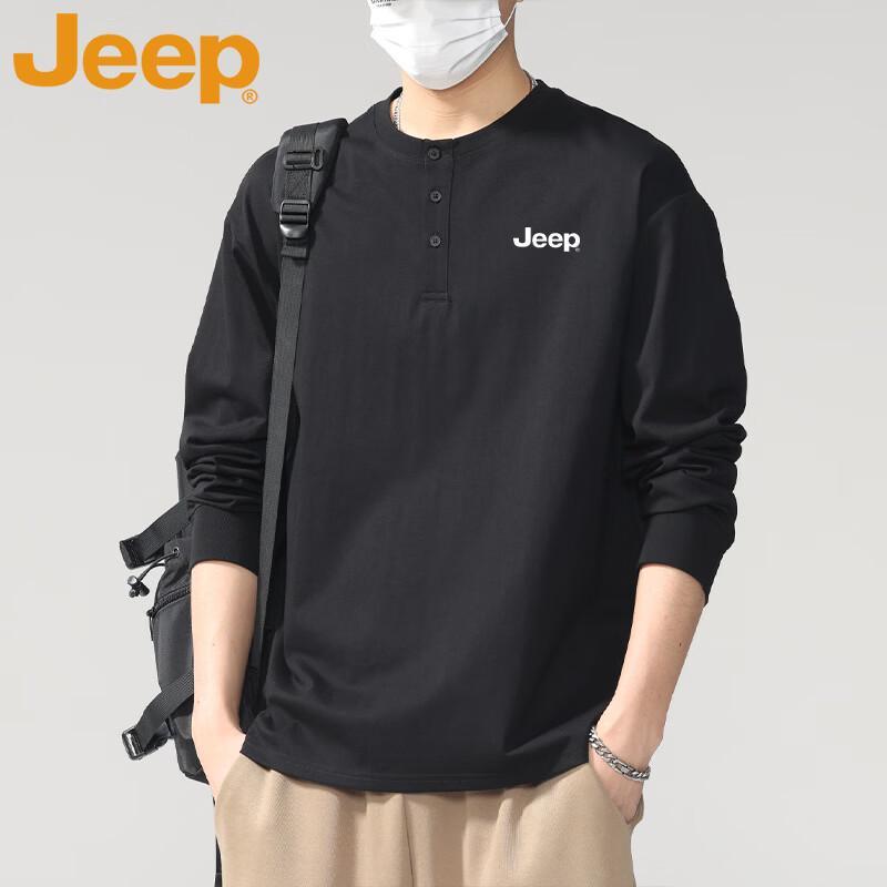 Jeep Men's Long Sleeve Round Neck T-Shirt