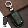 Genuine Leather Car Key Cover for Volkswagen: Fits T-Roc, Teramont, Tiguan, CC, Bora, Golf 7, Golf 6, Lamando.