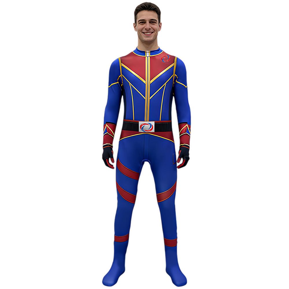 

Super kid adventure cos suit tights anime role cosplay performance costume super kid adult 190