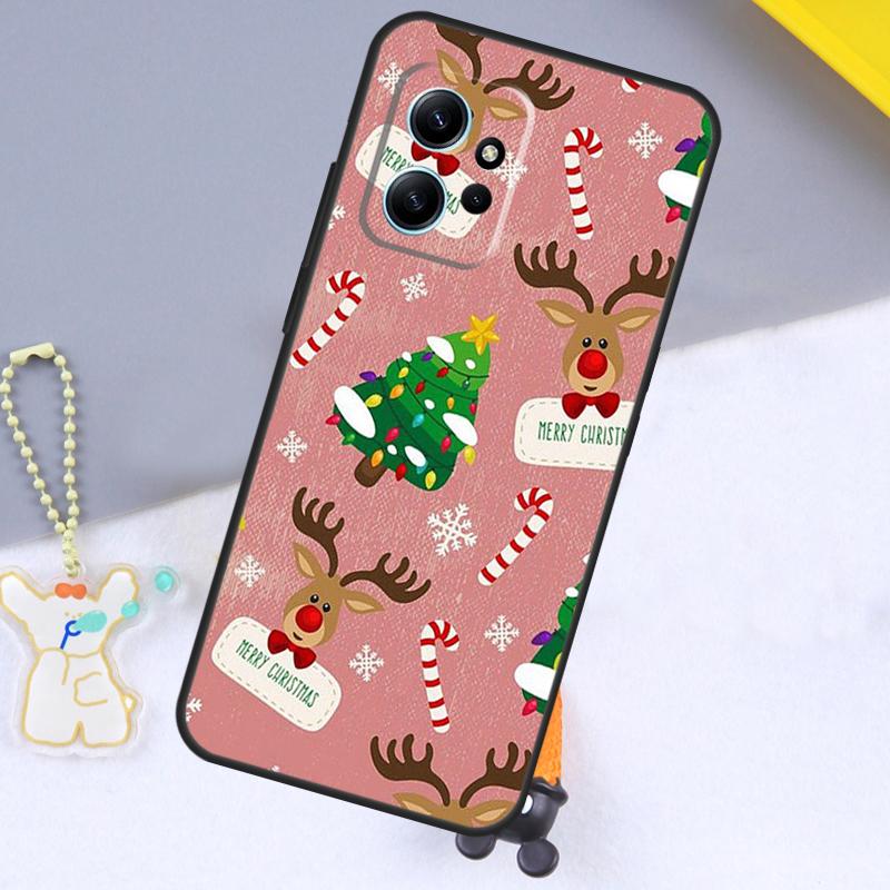 Christmas Santas seamless Deer Case For Xiaomi Redmi Note 14 13 9 10 11 12 15 Pro Plus Cover For Redmi 15 C 13C 12C 10C 14C
