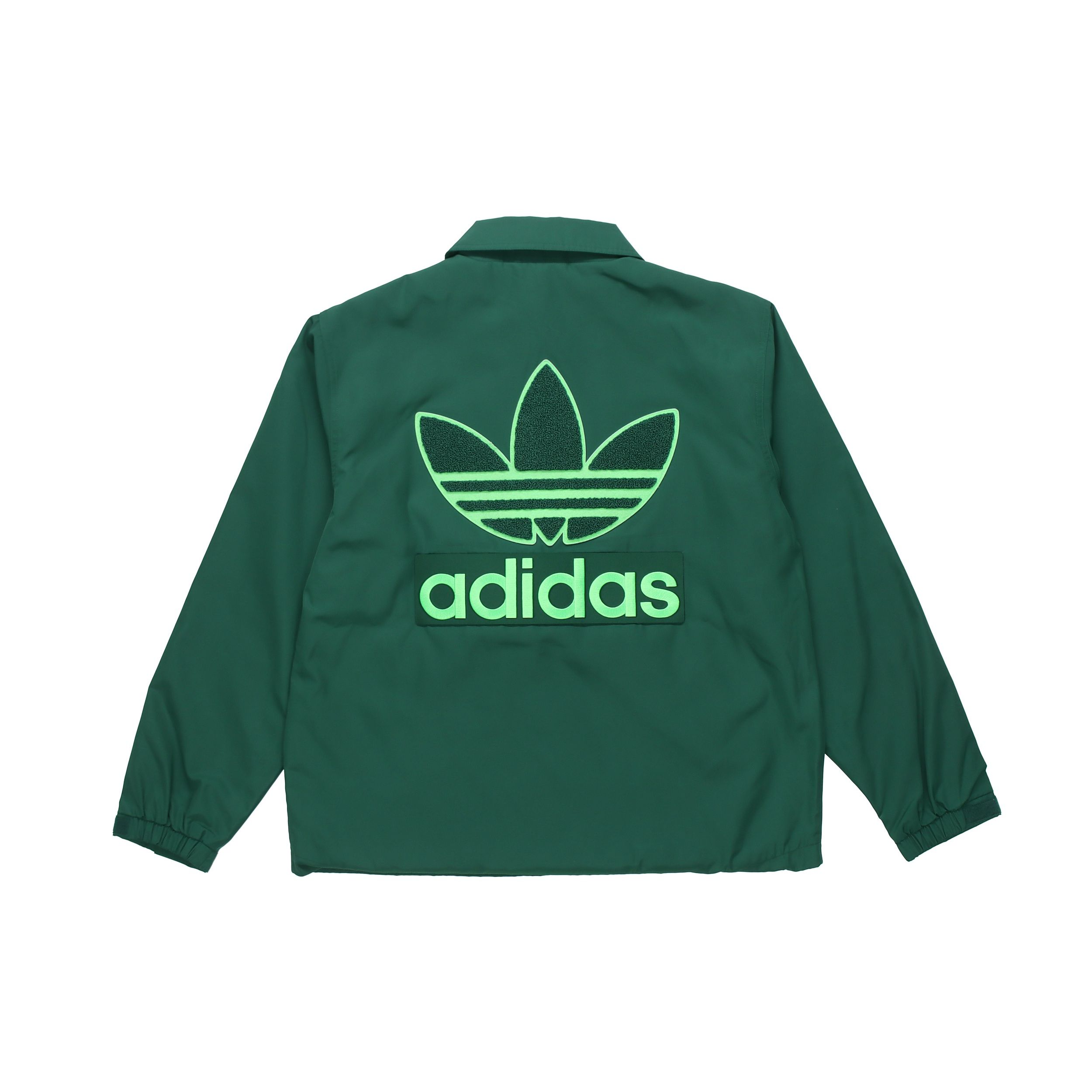adidas Originals Big Trefoil Logo Coach Jacket Green H36282 L