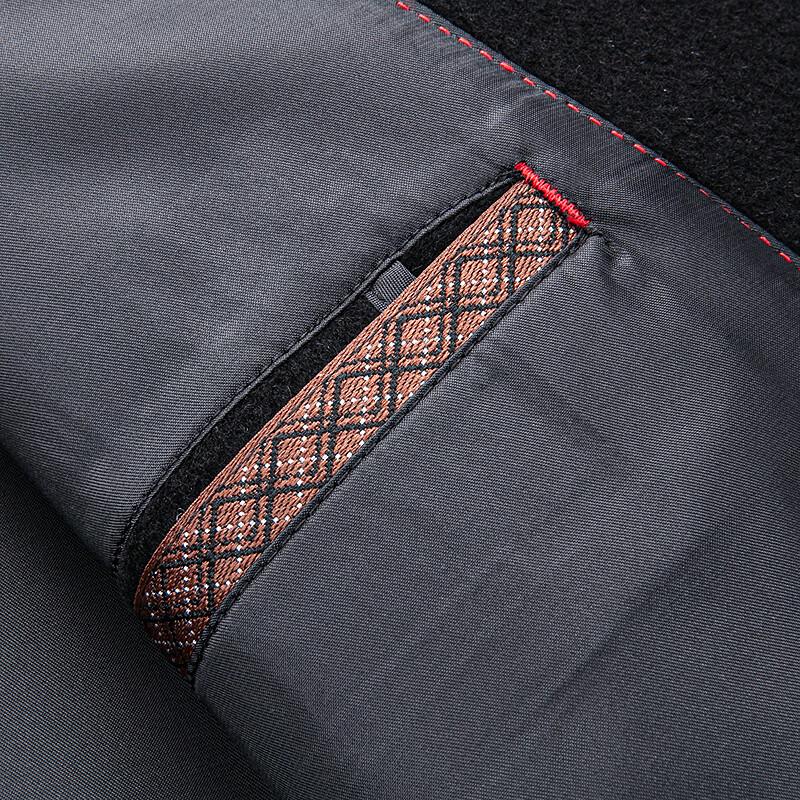 FAPAI Men's Double-Breasted Wool Blend Overcoat