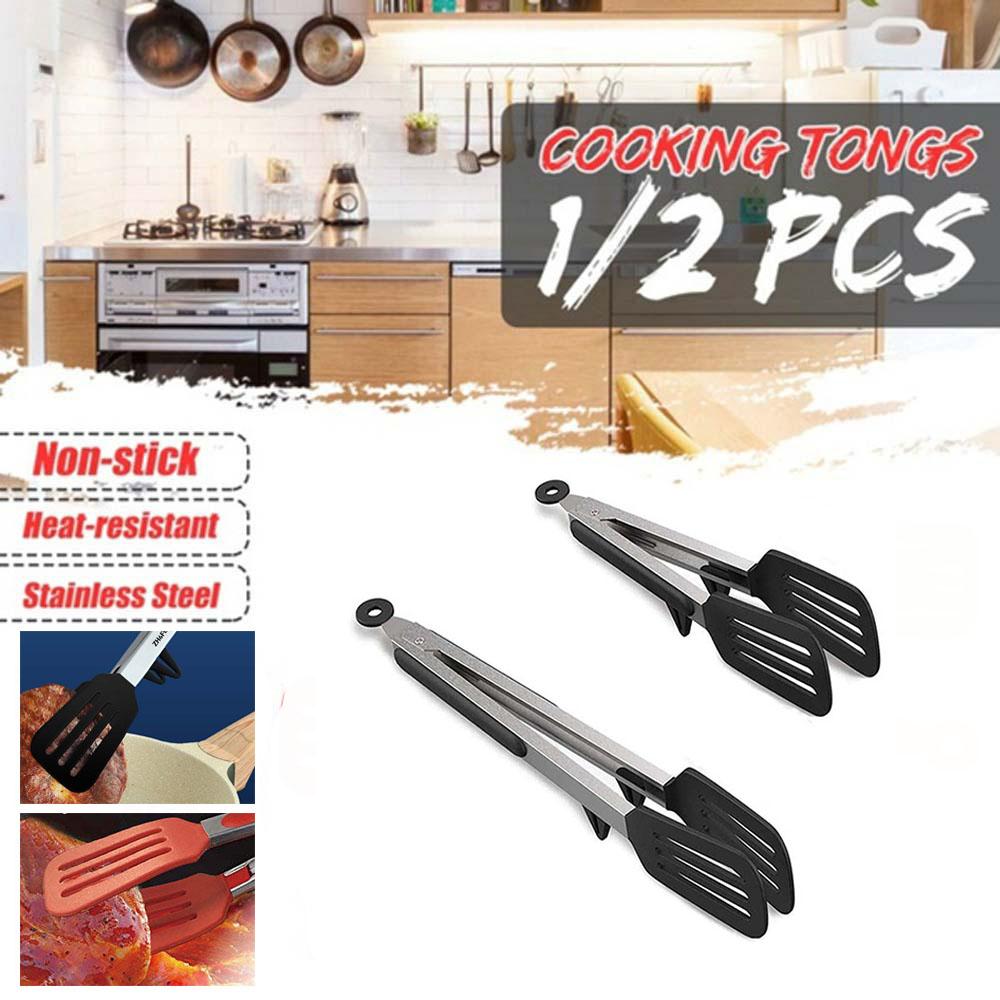 Salad Serving Utensil Restaurant Cooking BBQ Grill Tongs Kitchen Tongs Food Folder Bread Clip