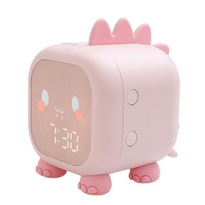 Kids Digital Alarm Clock Rechargeable Night Lights Sleep Trainier Time Temperature Display Sound Control Snoozing Function