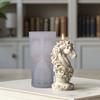 DIY Horse Head Roman Column Totem Candle Resin Mold - Resin Casting Silicone Molds for Home Decor&Candle Making Wave Spiral Mold
