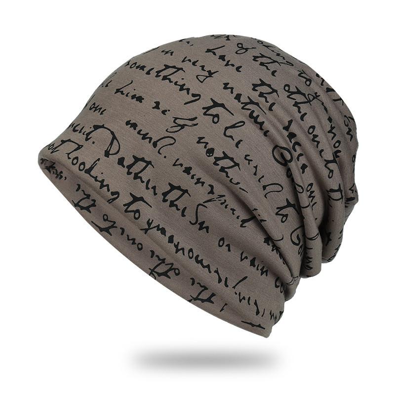 Hip Hop Letter Knit Beanie With Breathable Polyester For Adults Spring Autumn Wear