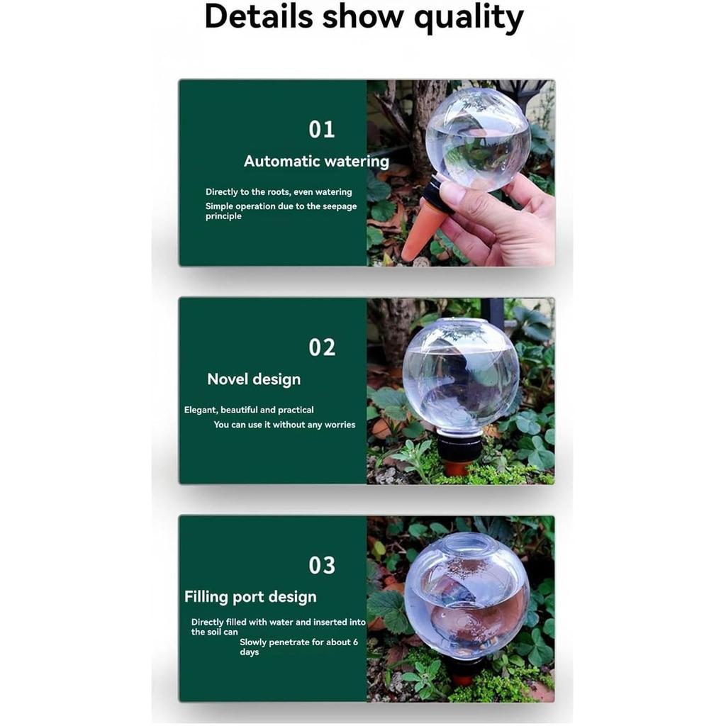 Vnitřní automatická zavlažovací koule, Květináčová zapichovací automatická zavlažovací koule s pomalým uvolňováním a kapkovou regulací pro vnitřní a venkovní rostliny