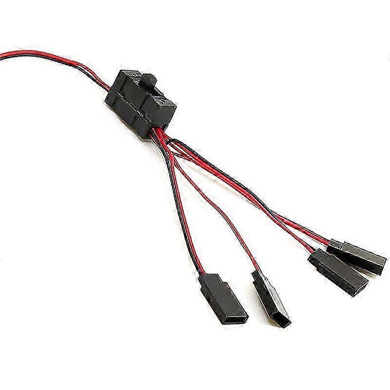 1pcs Rc Servo Extension 1 To 4 Y Wire Cable Led Light Control Power Switch For Jr Futaba Rc Model