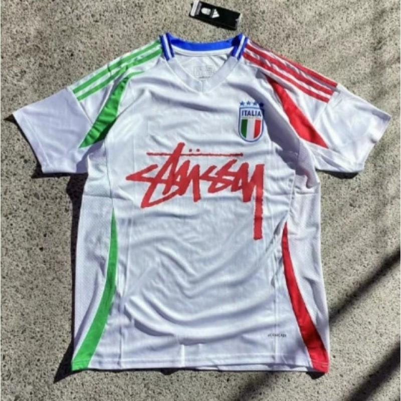 Maglia da Calcio Signature Stussy Retro Brasile Argentina Portogallo Maglia da Allenamento Calcio Uomo Donna Manica Corta