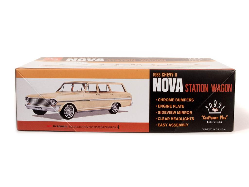 Plastikový model vozu AMT Chevrolet II Nova Station Wagon 1963, AMT1202, měřítko 1:25