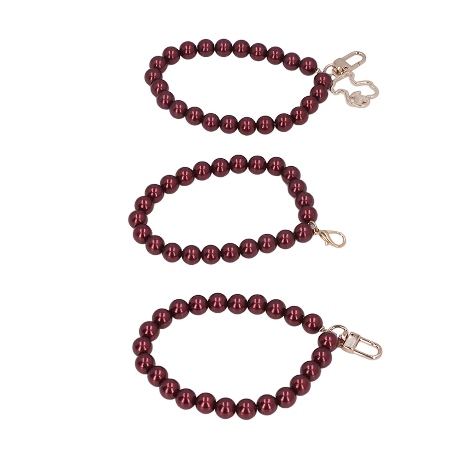 

3 шт. Подвеска для телефона из бусин 12 мм 3 стиля смола жемчуг элегантный современный стиль подвеска для телефона из бусин для