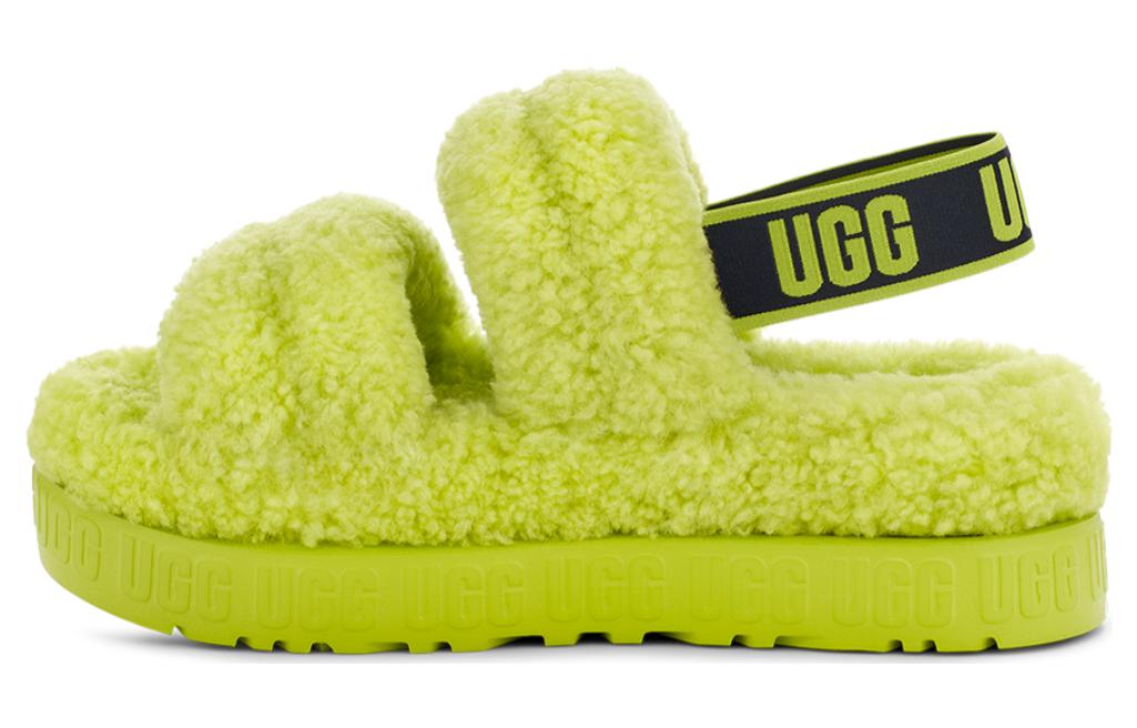 UGG Fluff Shearling Fuzzy Slippers Women s Lime 1120876-KLM 40