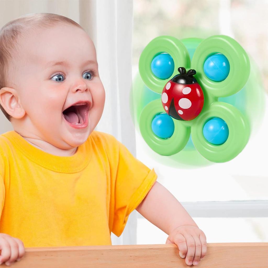 Tailtango Suction Cup Spinner Toy for 1 Year Old Boys and Girls Spinning Top Baby Toy for Ages and 18 Months Birthday Gift for Year Old Boys Baby Bath
