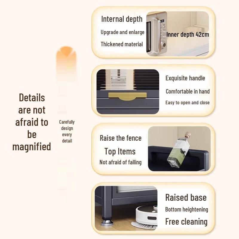 Lingyan 5-Tier Carbon Steel Kitchen Storage Rack