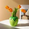 Pot de fleurs en résine Composition florale Vase Fraise Pots de fruits mignons Bureau
