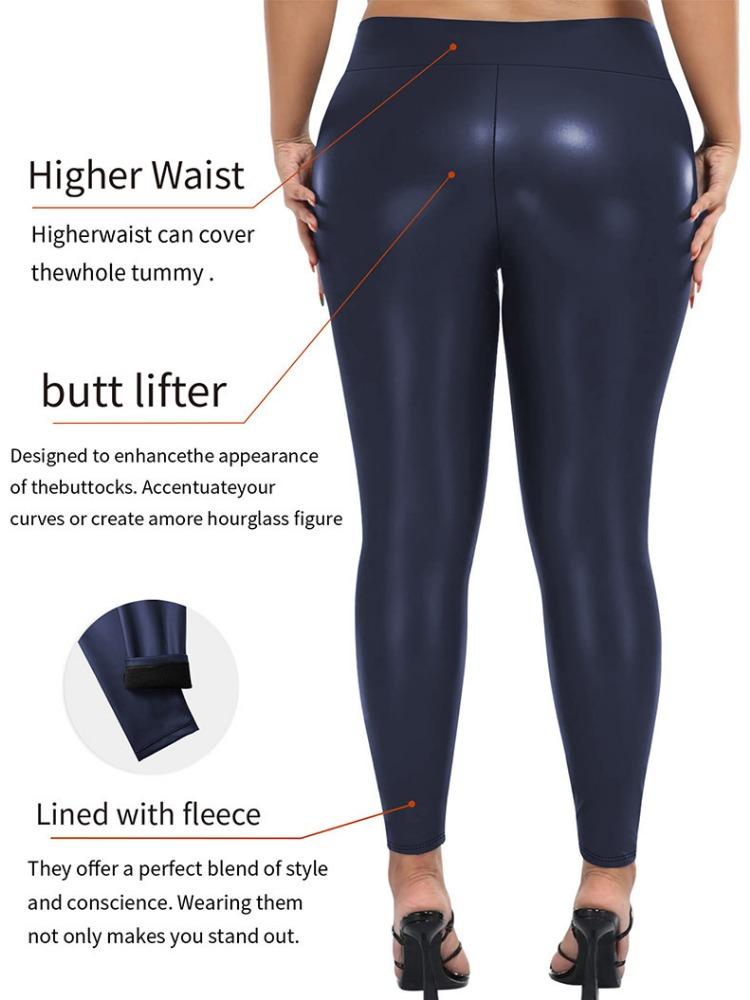 Yoga Pants New Arrival High-Waisted PU Solid-Colour Casual Pants Pencil Pants Tight Pants