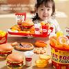 42Pcs Simulation Make Hamburger Fries Pretend Play Food Cooking Game Kid Kitchen Toy Set Montessori Interactive Prop Gift