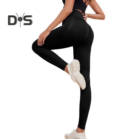 

Женские леггинсы для йоги, утягивающие живот, подтягивающие бедра, с высокой талией, бесшовные обтягивающие брюки для тренировок, эластичные, корректирующие фигуру, компрессионные брюки M чёрный