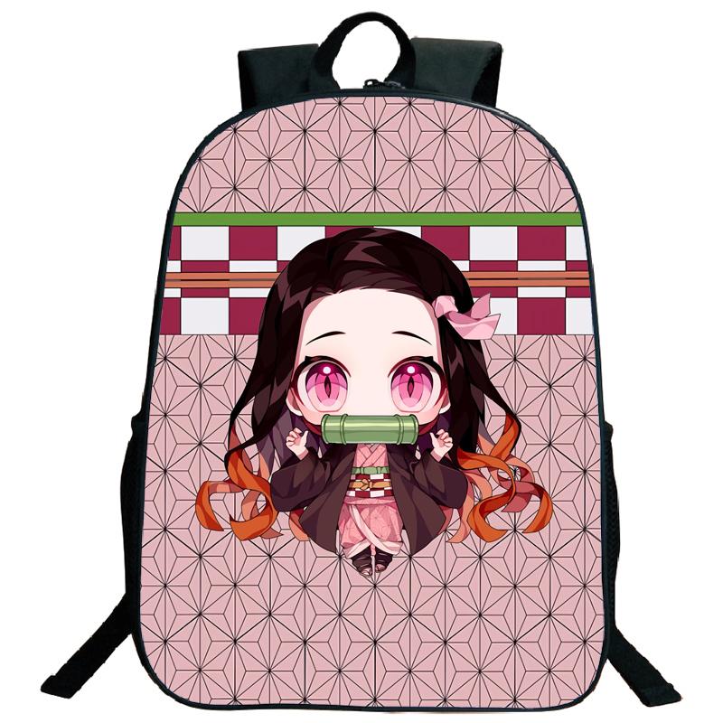 Demon Slayer Backpack Kimetsu No Yaiba Tanjiro Nezuko Kamado Teenarges Schoolbag Laptop Bag Boys Girls Rucksack Travel Shoulder Bags
