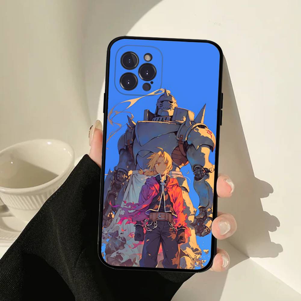 Anime F-Fullmetal A-Alchemist Phone Case For Iphone 16 15 17 13 14 12 11 Pro Max Plus Black Shell Cover Case