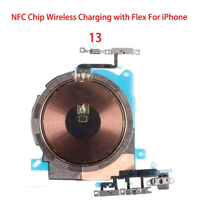 Chip cewki ładowania bezprzewodowego NFC z taśmą głośności Do iPhone 11 Pro Max 12 13 14 X XS XR Panel ładowarki Naklejka