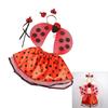 Lady Bugs Costume Star Wands Ladybird Wing Headbands Tutus for Dress Up Pretend Play Birthday Halloween Party Cosplays