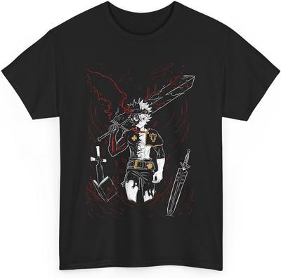 Unisex ASTA T-Shirt, Black Anime Clover Anime T Shirt